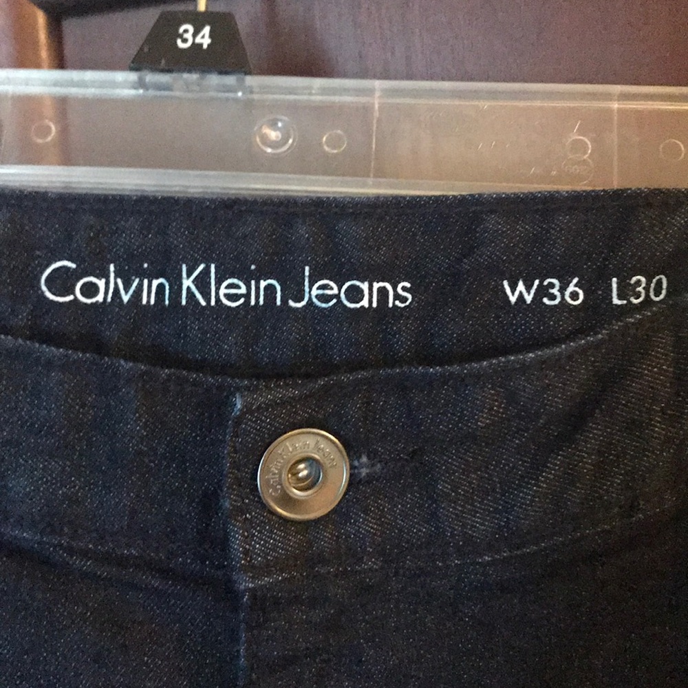 Calvin Klein Black Straight Jeans - Picture 2 of 4